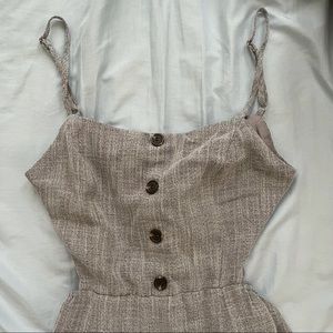 Gray wide legged jumpsuit